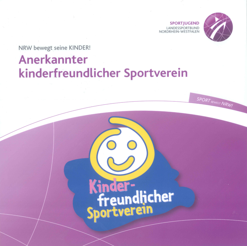 Zertifikat für Anerkannter kinderfreundlicher Sportverein.